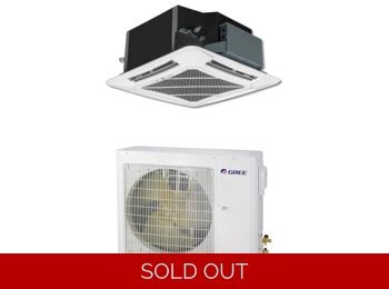 20 SEER 0°F [10.4 EER, 9 HSPF] Ceiling Cassette Mini Split 30000 Btu Heat Pump